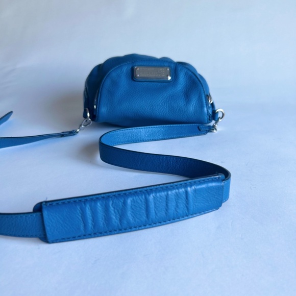 Marc Jacobs Blue Pebble Genuine Leather Crossbody Shoulder Bag - Picture 10 of 15